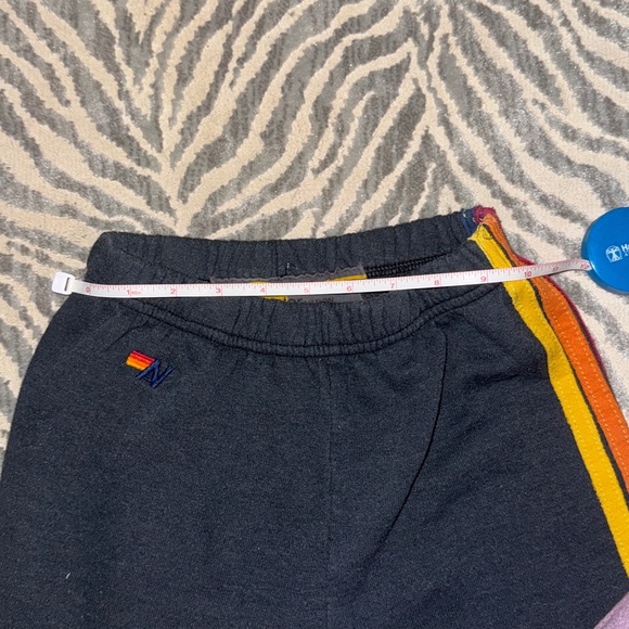 Aviator Nation Kids Black Sweatpants with Rainbow Stripe - Picture 5 of 6